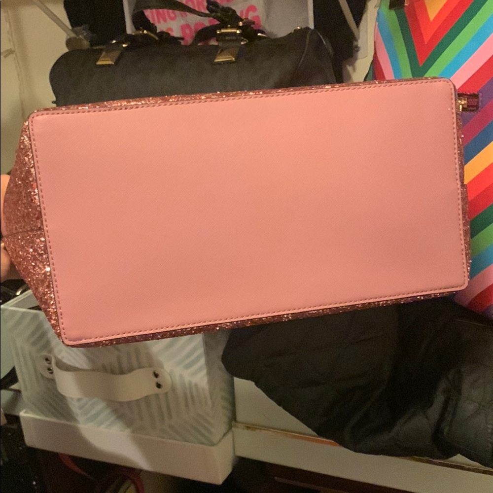 kate spade rose pink glitter tote - Picture 6 of 6